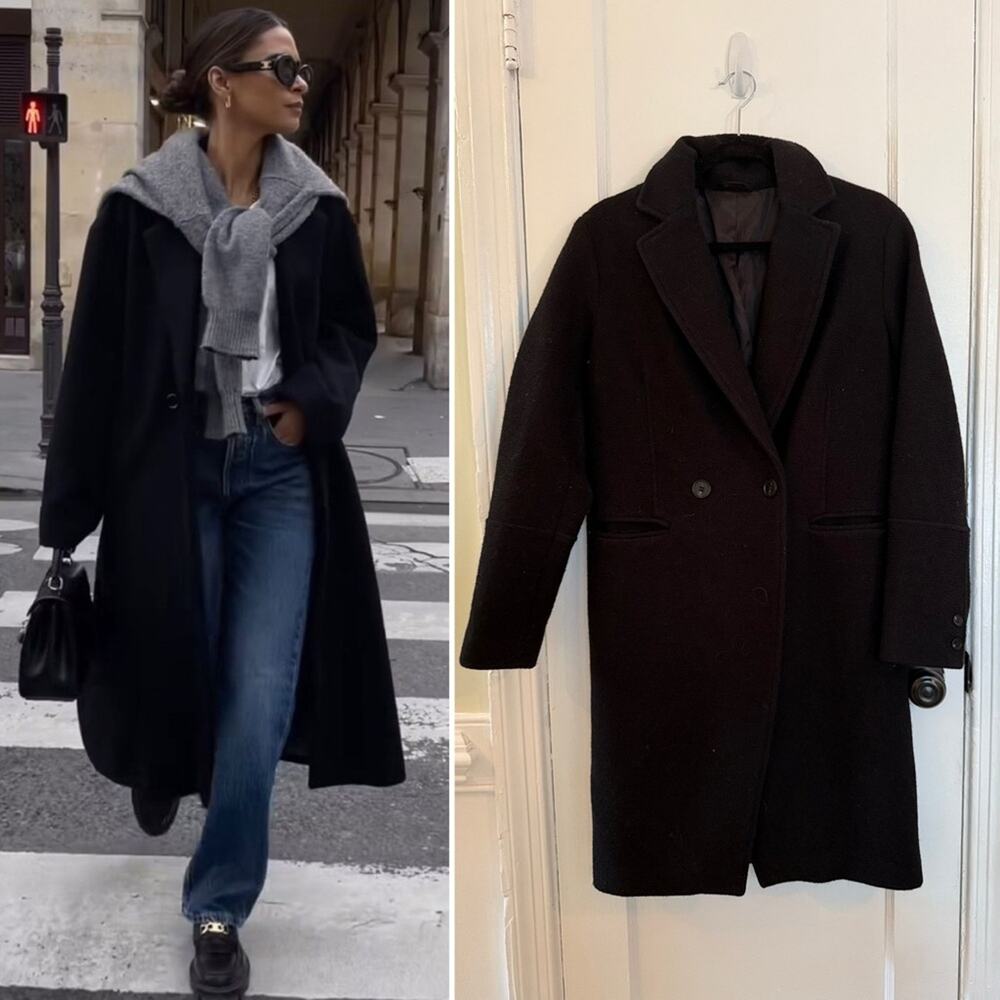 Black Boucle Coat XS/S